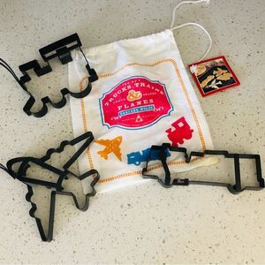 Williams Sonoma Pancake Molds Trucks Planes Trains Shapes w Storage Bag